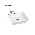 Small Rectangular White Countertop Hand Washing Basin